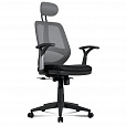 Кресло BRABIX "Saturn ER-400", с подголовником, комбинированное, черное/серое, 530871 - 1