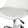 Кресло стул BRABIX "Eames MG-310 CH", хром, пластик белый, экокожа белая, 532923 - 8