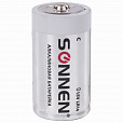 Батарейки КОМПЛЕКТ 2 шт., SONNEN Alkaline, С (LR14, 14А), алкалиновые, блистер, 451090 - 5