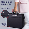 Папка-портфель пластиковая BRAUBERG "ПРЕМЬЕР" А4 (390х315х120 мм) 3 отделения, фактура "бисер", черная, 223082 - 12