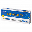 Ручка шариковая масляная с грипом MUNHWA "MC Gold", СИНЯЯ, корпус тонированный синий, узел 0,7 мм, линия письма 0,5 мм, BMC07-02 - 2