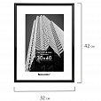 Рамка 30х40 см небьющаяся, багет 14 мм, пластик, BRAUBERG "Original", черная, 391230 - 6