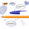 Ручки шариковые BIC "Orange Fine", НАБОР 8 шт., СИНИЕ, линия письма 0,32 мм, пакет, 919228, 919228/516351 - 8