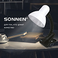 Настольная лампа-светильник SONNEN OU-108, на прищепке, цоколь Е27, белый, 236678 - 13