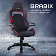 Кресло компьютерное BRABIX "Nitro GM-001", ткань, экокожа, черное, вставки красные, 531816 - 15
