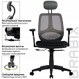 Кресло BRABIX "Saturn ER-400", с подголовником, комбинированное, черное/серое, 530871 - 13