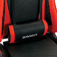 Кресло компьютерное BRABIX "Hunter GM-130", две подушки, экокожа, черное/красное, 532797 - 9