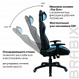 Кресло компьютерное BRABIX "GT Master GM-110", две подушки, экокожа, черное/голубое, 531928 - 20