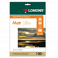 Фотобумага матовая, А4, 120 г/м2, односторонняя, 100 листов, LOMOND, 0102003 - 1