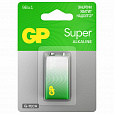 Батарейка GP Super, "Крона" (6LR61, 6LF22, 1604A), алкалиновая, 1 шт., в блистере, 1604A-5CR1, 1604A-BC1 - 1