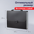 Папка-портфель пластиковая BRAUBERG "Energy" А4 (330х256х32 мм), 7 отделений, черная, 221204 - 11