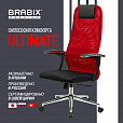 Кресло офисное BRABIX PREMIUM "Ultimate EX-801" хром, плотная двойная сетка Х2, черное/красное, 532921 - 17