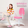 Кресло детское BRABIX "Fancy MG-201W", с подлокотниками, пластик белый, розовое, 532409, MG-201W_532409 - 12