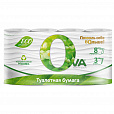 Бумага туалетная бытовая, спайка 8 шт., 3-х слойная, (8х16,75 м), OVA DeLuxe, белая,ш, 862 - 1