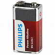 Батарейка алкалиновая 1 шт. PHILIPS Power Alkaline, Крона 9V (6LR61, 6LF22, 1604A), блистер, Б0062717 - 2