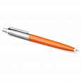 Ручка шариковая PARKER "Jotter Orig Orange", корпус оранжевый, детали хром, блистер, синяя, 2076054 - 3