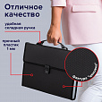 Папка-портфель пластиковая BRAUBERG А4 (332х245х35 мм), 13 отделений, черная, 221378 - 13