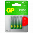 Батарейки КОМПЛЕКТ 4 шт., GP Super, AAA (LR03,24А), алкалиновые, мизинчиковые, ПРОМО 3+1, 24A3/1-2CR4 - 1
