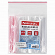Пакеты с замком ZIP LOCK "зиплок", комплект 100 шт., 100х150 мм, ПВД, толщина 35 микрон, BRAUBERG, 606211 - 1