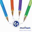 Ручка шариковая масляная с грипом MUNHWA "MC Gold LE", СИНЯЯ, корпус ассорти, узел 0,5 мм, MCL-02 - 8