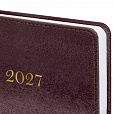 Ежедневник датированный 2027 А5 138х213мм BRAUBERG Elegant, под кожу, застежка, бордовый, 118013 - 3