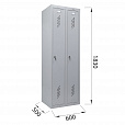 Шкаф металлический для одежды BRABIX "LK 21-60", УСИЛЕННЫЙ, 2 секции, 1830х600х500 мм, 32 кг, 291126, S230BR402502 - 10