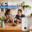 Чайник с терморегулятором и дисплеем, ДВОЙНЫЕ СТЕНКИ, SONNEN KT-8721, 1,7 л, 2200 Вт, бежевый, 454688 - 15