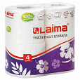 Бумага туалетная бытовая, спайка 4 шт., 3-х слойная, (4х18 м), LAIMA, белая, 128724 - 3