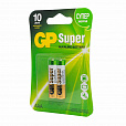 Батарейки КОМПЛЕКТ 2 шт., GP Super, AAA (LR03, 24 А), алкалиновые, мизинчиковые, блистер, 24A-2CR2 - 13