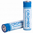 Батарейки алкалиновые "пальчиковые" КОМПЛЕКТ 4 шт., CROMEX Alkaline, AA (LR6, 15A), блистер, 457130 - 2