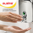 Дозатор для жидкого мыла LAIMA BASIC, 0,5 л., нержавеющая сталь, зеркальный, 601795 - 17