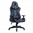 Кресло компьютерное BRABIX "GT Carbon GM-120", две подушки, экокожа, черное/синее, 531930 - 1