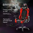 Кресло компьютерное BRABIX "Hunter GM-130", две подушки, экокожа, черное/красное, 532797 - 18