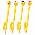 Ручка с топпером шариковая ЮНЛАНДИЯ "Цыпленок", корпус ассорти, СИНЯЯ, пишущий узел 0,7 мм, 143808 - 11