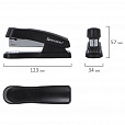 Степлер №24/6, 26/6 BRAUBERG "Standard+", до 30 листов, черный, 228608 - 4