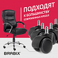 Колеса (ролики) BRABIX для кресла, прорезиненные, КОМПЛЕКТ 5 шт., шток d11 мм, черные, в коробе, 532009 - 12