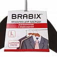 Вешалка-плечики, размер 48-50, деревянная, анатомическая, перекладина, цвет шоколад, BRABIX "Люкс", 601165 - 4