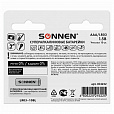 Батарейки КОМПЛЕКТ 10 шт., SONNEN Super Alkaline, AAA (LR03, 24А), алкалиновые, мизинчиковые, короб, 454232 - 3
