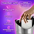 Урна настольная 1,2 литра для мусора с качающейся крышкой, d 12х16,5 см, нержавеющая сталь, LAIMA, 601618 - 11