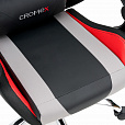 Кресло компьютерное CROMEX "Quantum GM-155 RGB", подсветка, две подушки, экокожа, черное/красное/серое, 532955 - 12