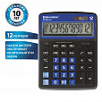 Калькулятор настольный BRAUBERG EXTRA-12-BKBU (206x155 мм), 12 разрядов, двойное питание, ЧЕРНО-СИНИЙ, 250472 - 2
