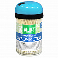 Зубочистки бамбуковые 200 штук в диспенсере, БЕЛЫЙ АИСТ, 607567 - 8