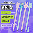 Ручка с акриловым топпером шариковая FUNSTER "ACRYL MIX", СИНЯЯ, ассорти, пишущий узел 0,7 мм, линия письма 0,35 мм, 144380 - 3