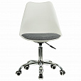 Кресло стул BRABIX "Eames MG-310 CH", хром, пластик белый, ткань серая, 532924 - 2