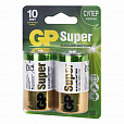 Батарейки GP Super, D (LR20, 13А), алкалиновые, КОМПЛЕКТ 2 шт., блистер, 13A-2CR2 - 11