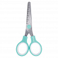 Ножницы BRAUBERG KIDS 130 мм, ручки мятные, закругленные лезвия с линейкой, 274062 - 2