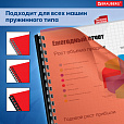 Обложки пластиковые для переплета А4, КОМПЛЕКТ 100 штук, 150 мкм, прозрачно-красные, BRAUBERG, 530937 - 11