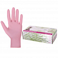 Перчатки нитриловые смотровые SFM Supersoft PINK, 100 пар (200 шт.), размер M (средний), розовые - 1