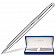 Ручка подарочная шариковая WATERMAN "Hemisphere Stainless Steel CT", серебристый корпус, палладиевое покрытие, синяя, S0920470 - 1