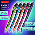 Ручка шариковая автоматическая BRAUBERG ULTRA COLOR NEON, soft-touch, СИНЯЯ, пишущий узел 0,7 мм, линия письма 0,35 мм, 144203 - 14